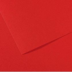 Feuille dessin 50x65cm 160g ROUGE VIF (la feuille) CLAIREFONTAINE