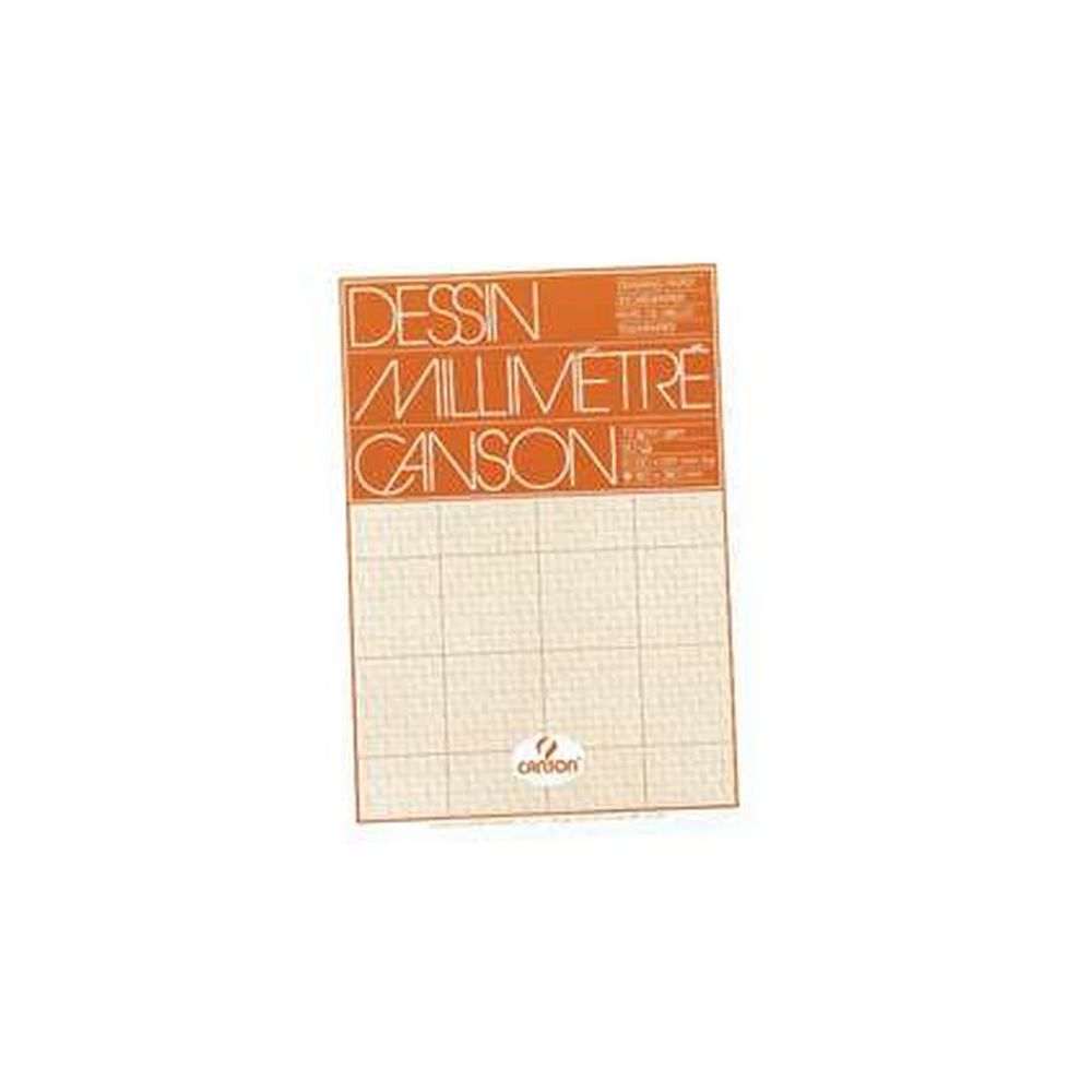 Papier millimétré Bistre en bloc CANSON - A3 - 72g -(50 feuilles)