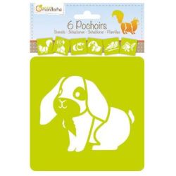 Pochoirs lavables MANDARINE Animaux Familiers (Set de 6)