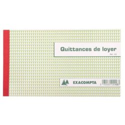 Manifold QUITTANCES LOYER - 11.8 x 21cm - 50 Tripli - EXACOMPTA