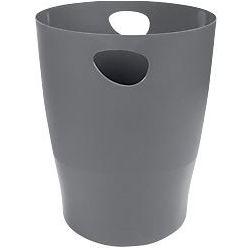 Corbeille papier en plastique plein MULTIFORM 15 L - GRIS SOURIS