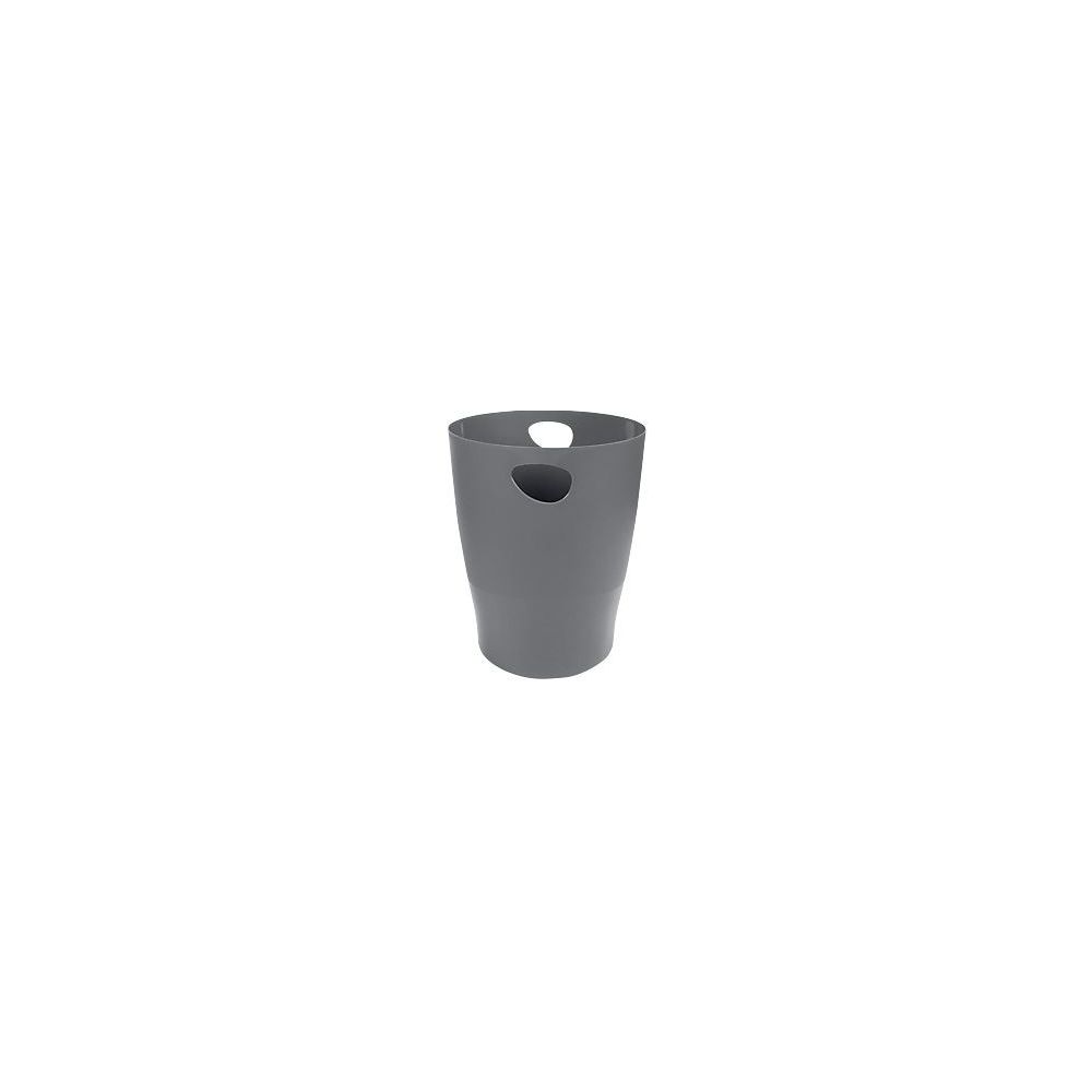Corbeille papier en plastique plein MULTIFORM 15 L - GRIS SOURIS