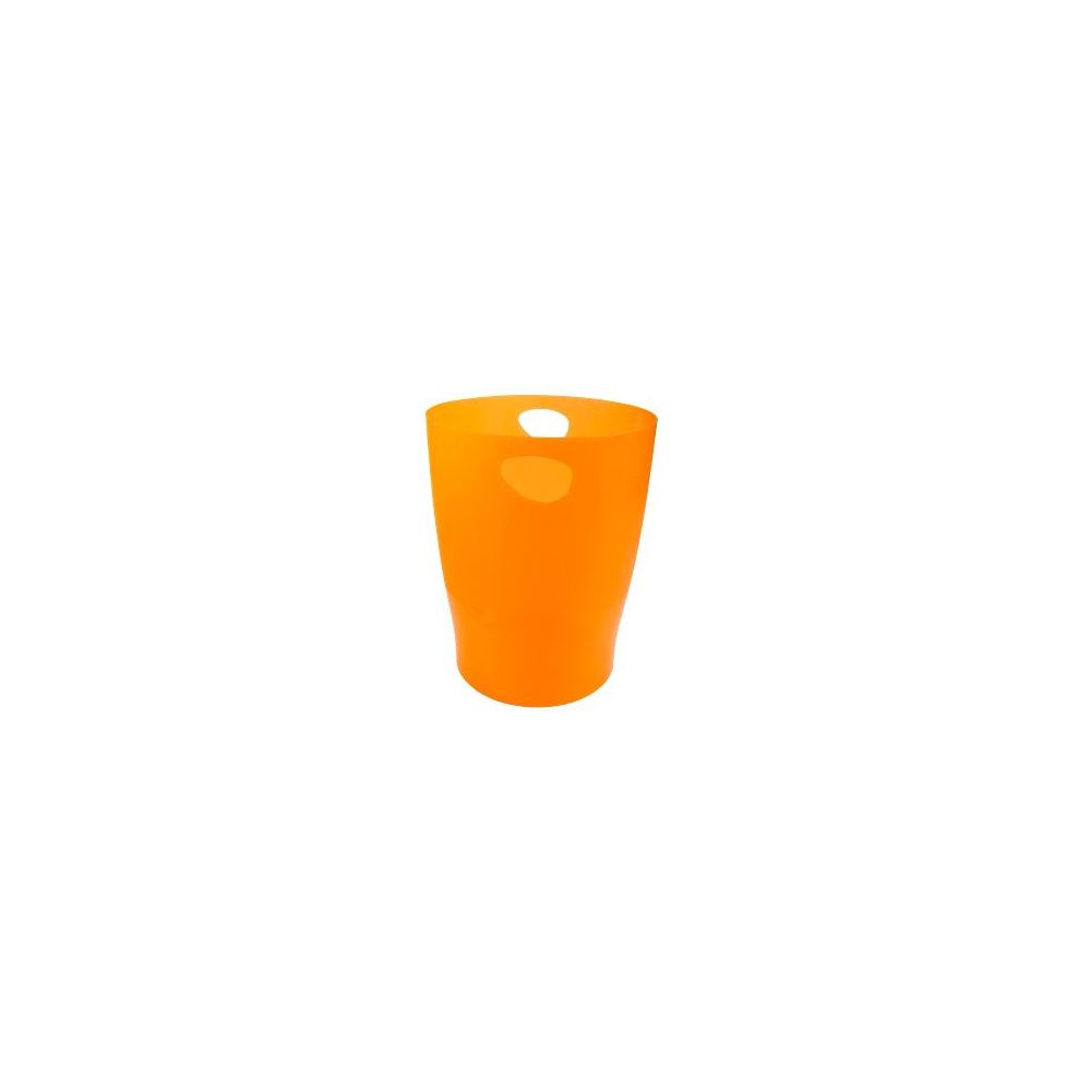 Corbeille papier en plastique plein MULTIFORM 15 L - MANDARINE
