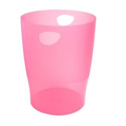 Corbeille papier en plastique plein MULTIFORM 15 L - FRAMBOISE