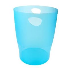 Corbeille papier en plastique plein MULTIFORM 15 L - TURQUOISE