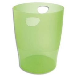 Corbeille papier en plastique plein MULTIFORM 15 L - VERT POMME