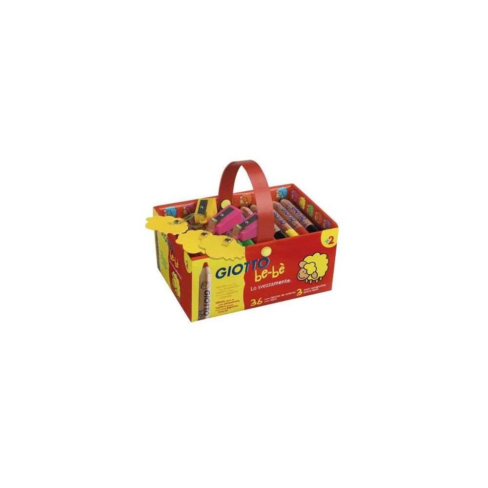 Crayon Couleur GIOTTO Bébé maxi - Classpack 36 crayons + 3 Taille-C