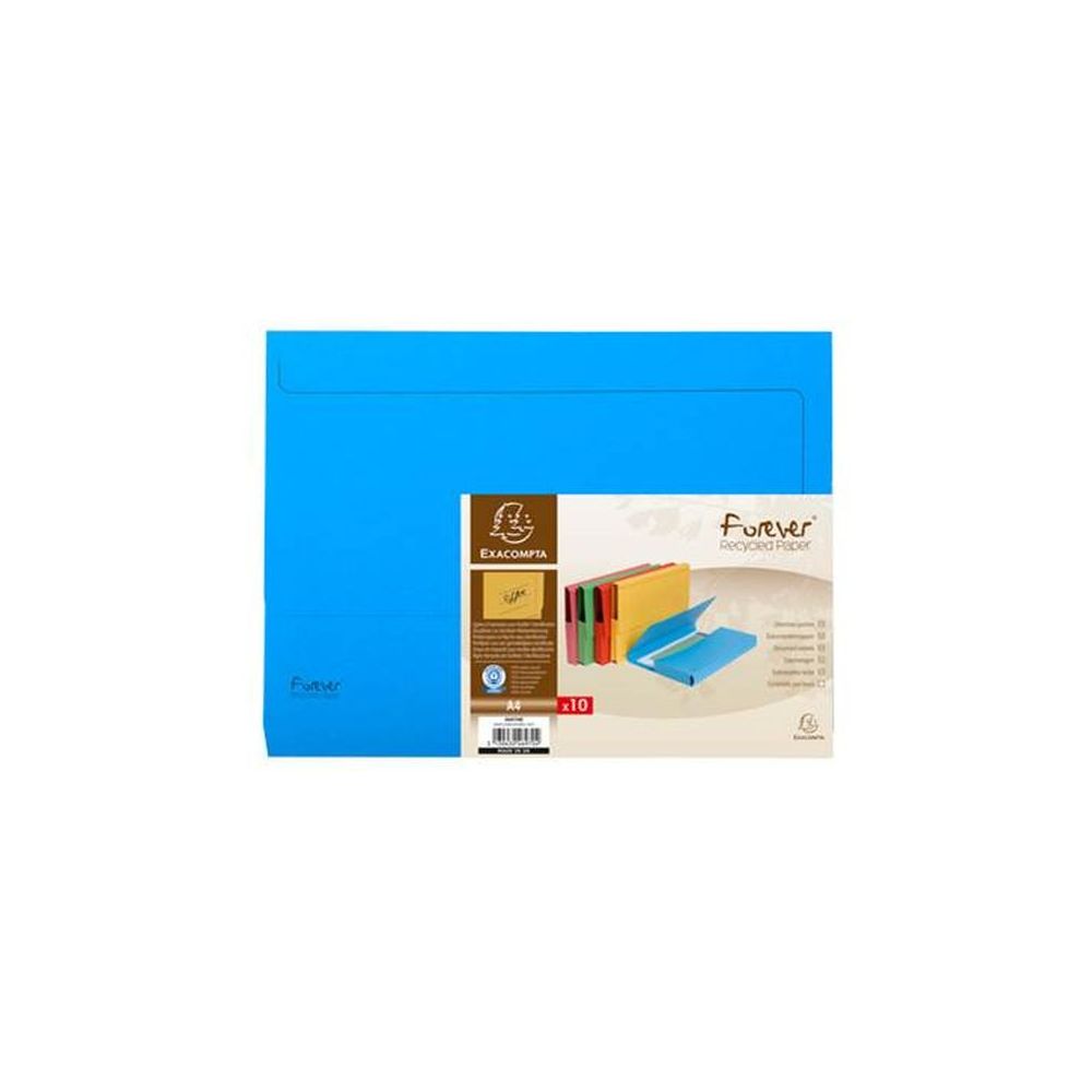 Chemise a poche VIP 290gr Souf.3cm 24 x 32cm Recyclée BLEU (par 10)