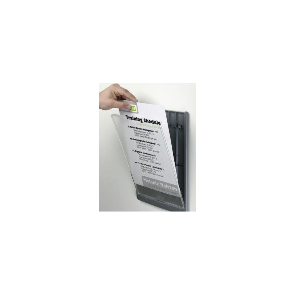 Plaque de porte A4 DURABLE Click Sign - 10 A4 Max - Ouverture Facile