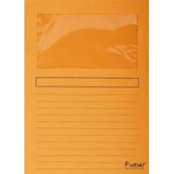 Chemise Coin à Fenêtre EXACOMPTA Recyclées - A4 - ORANGE (Pqt de 100)