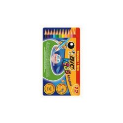 Crayon Couleur BIC EVOLUTION Recyclé - 12 couleurs boite métal