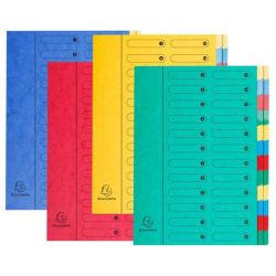 Trieur Carte lustrée avec onglet - Dos extensible - 24 compartiments