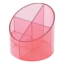 Multipot Néon HELIT - Diam 11cm - 4 Compartiments - ROUGE