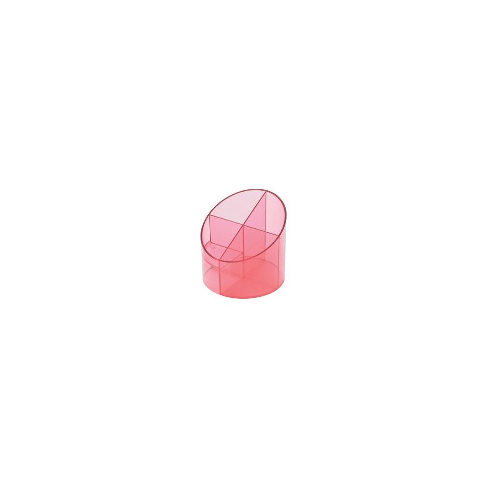 Multipot Néon HELIT - Diam 11cm - 4 Compartiments - ROUGE