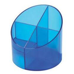 Multipot Néon HELIT - Diam 11cm - 4 Compartiments - BLEU