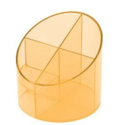 Multipot Néon HELIT - Diam 11cm - 4 Compartiments - ORANGE