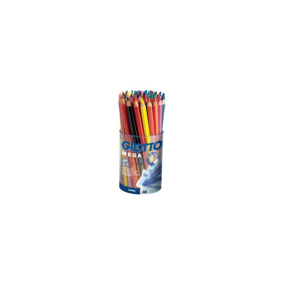 Crayon Couleur GIOTTO Méga - Gros module 5.5mm - Pot de 48 crayons
