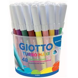 Feutre Couleur GIOTTO Turbo Maxi - Lavable - Large - 48 COULEURS