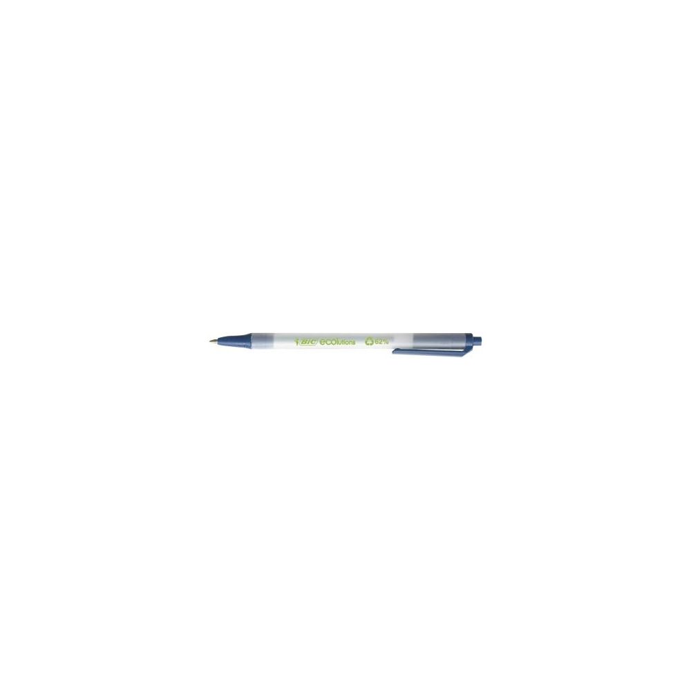 Stylo Bille BIC CLIC STIC ECOLUTIONS Recyclé 1mm - BLEU