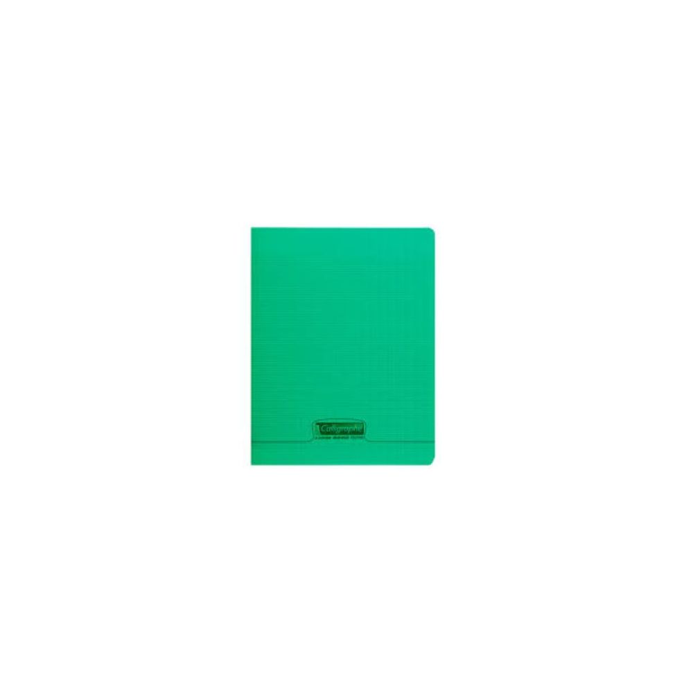 Cahier 17x22cm Séyès 48 p Piqûre 90g Polypro VERT  CLAIREFONTAINE