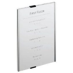 Plaque mural DURABLE pour A4 - Alu rigide (avec vis et Dble face)