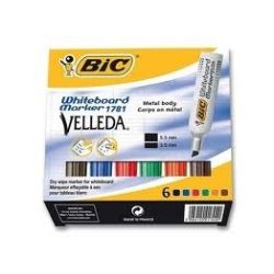 Marqueur effaç. BIC VELLEDA 1781 - Bis. 3 à 6mm - 6 COUL. - 875788