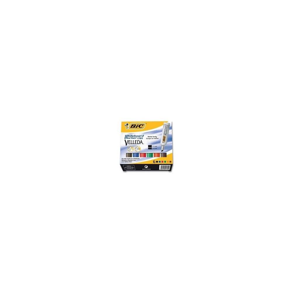 Marqueur effaç. BIC VELLEDA 1781 - Bis. 3 à 6mm - 6 COUL. - 875788