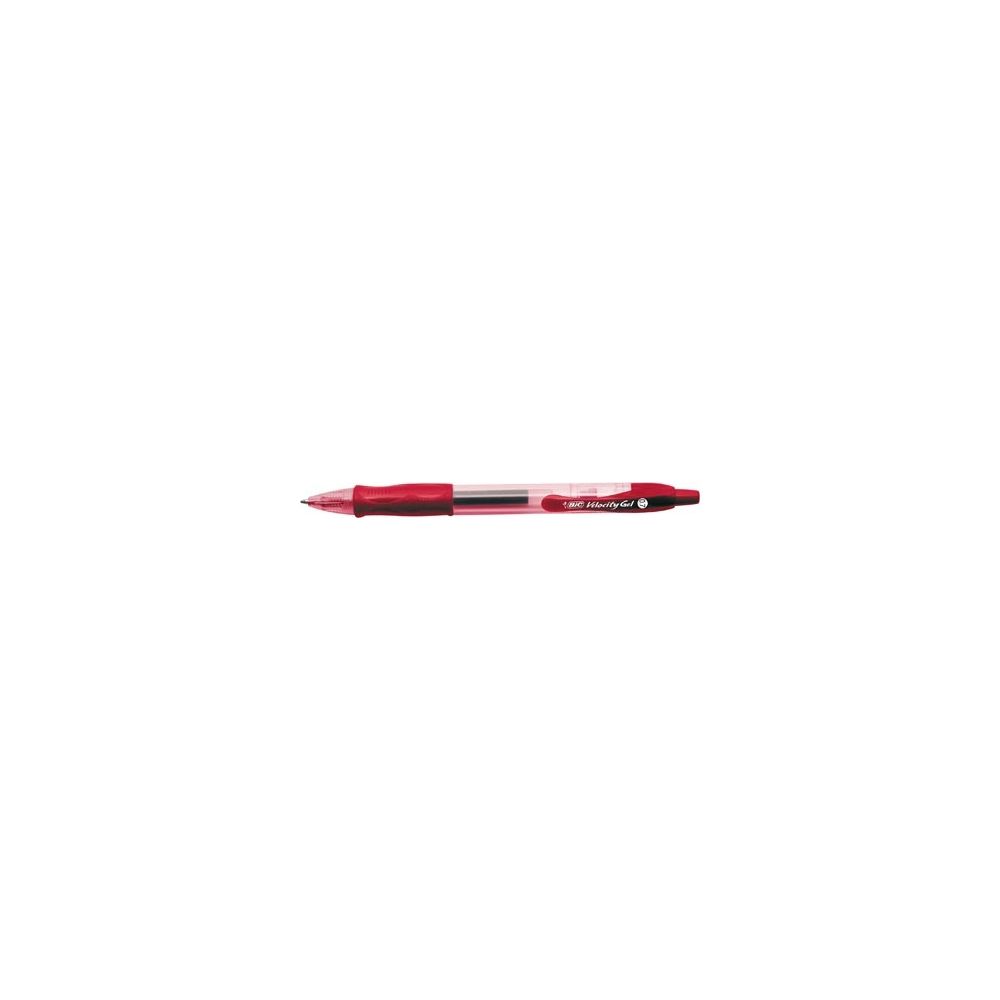 Stylo Gel BIC VELOCITY - Pointe 1 mm - ROUGE (unité) - 529159