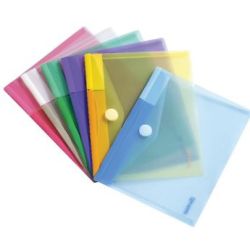 Pochette Velcro A5 - Couleurs assorties - Par 5 NSFP
