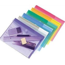 Pochette Velcro A4 - Couleurs assorties - Par 12 NSFP