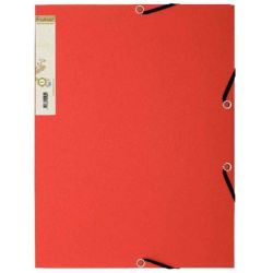Chemise Elastiques 3 rabats A4 Papier Recyclé EXACOMPTA ROUGE