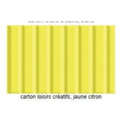 Carton Ondulé - 50 x 70cm - 260g - JAUNE CITRON