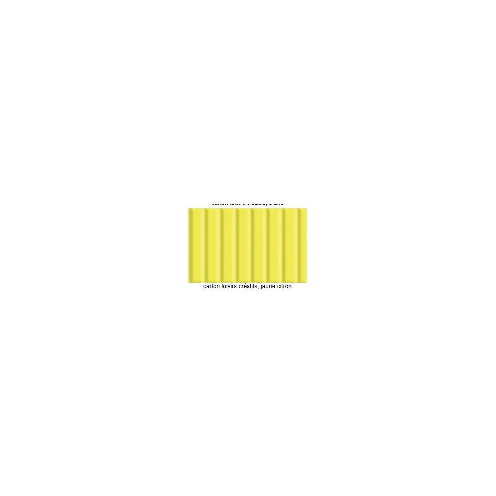 Carton Ondulé - 50 x 70cm - 260g - JAUNE CITRON