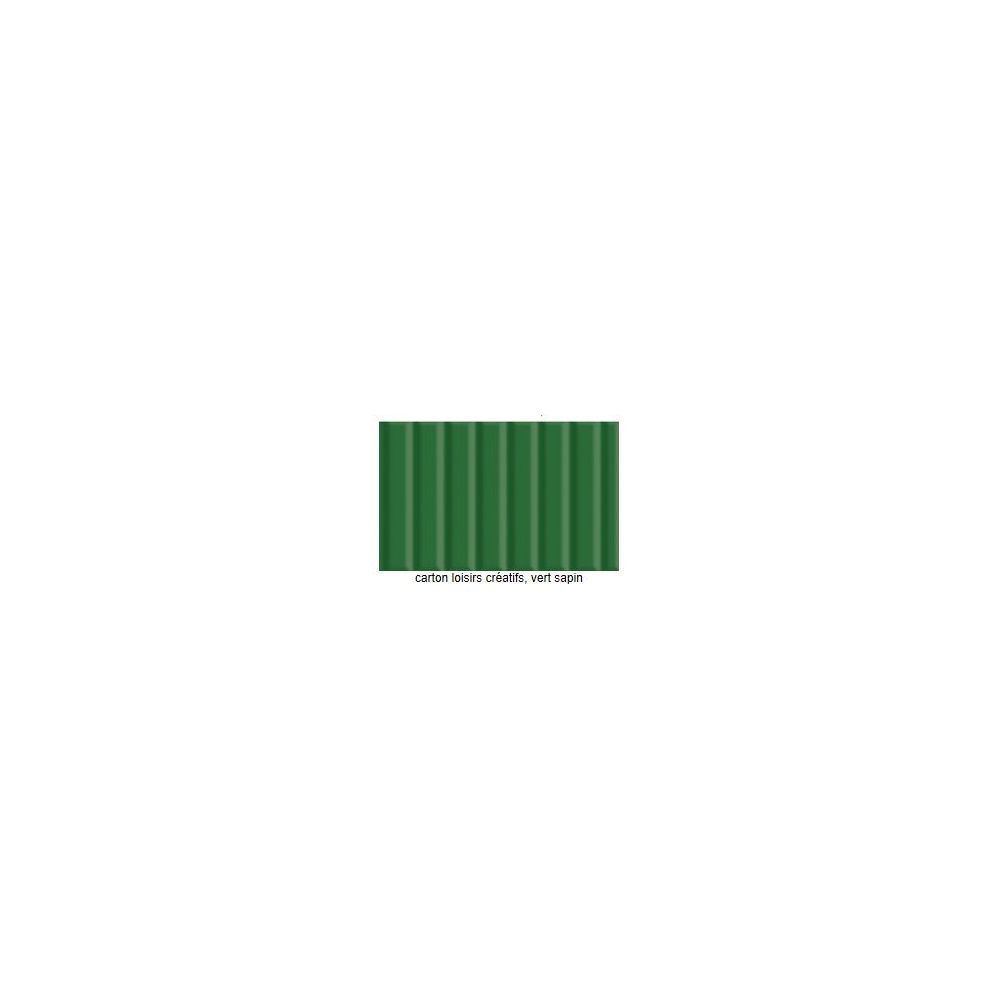 Carton Ondulé - 50 x 70cm - 260g - VERT SAPIN