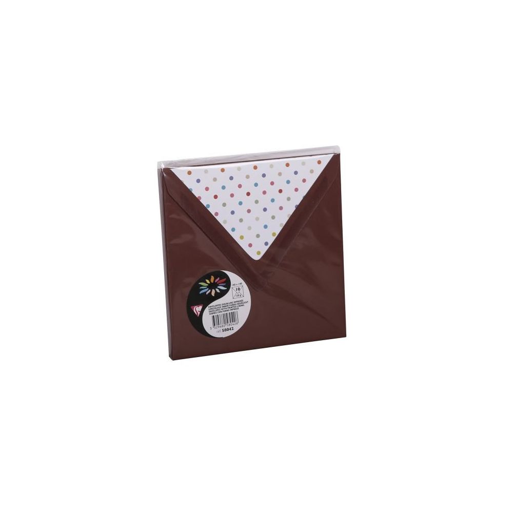 Enveloppe Pollen 140 x140mm - 120g - Cacao PP- (Pqt de 10)** Z