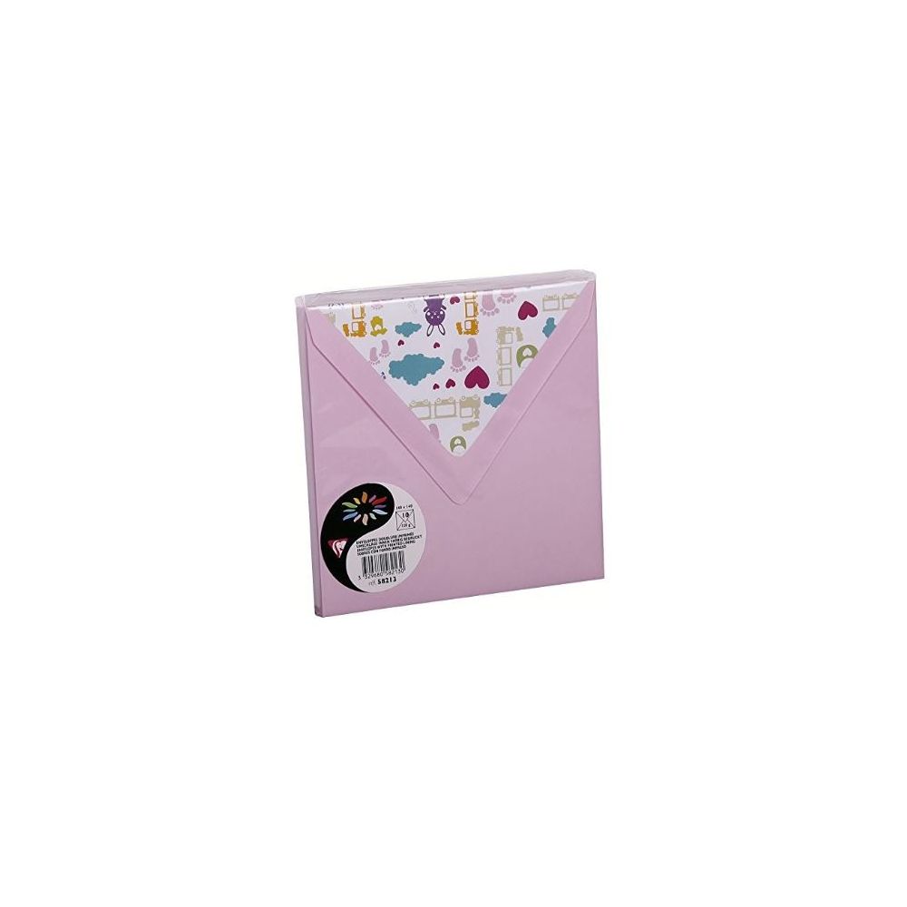 Enveloppe Pollen 140 x140mm - 120g - Rose Dragée BB- (Pqt de 10)** Z