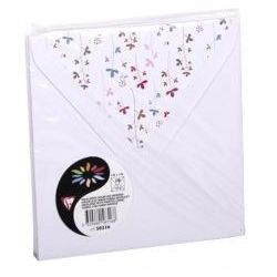 Enveloppe Pollen 140 x140mm - 120g - Blanc BB- (Pqt de 10)** Z