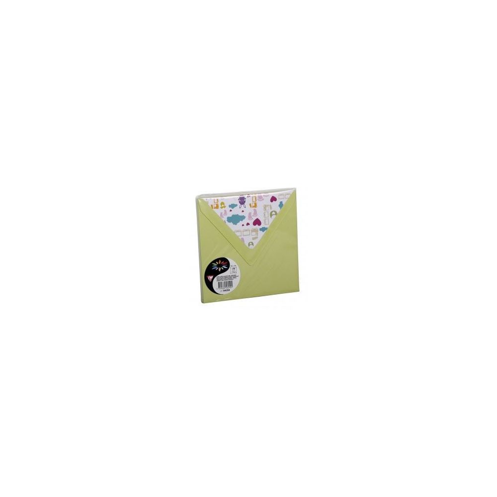 Enveloppe Pollen 140 x140mm - 120g - Vert Bourgeon BB-(Pqt de 10)** Z