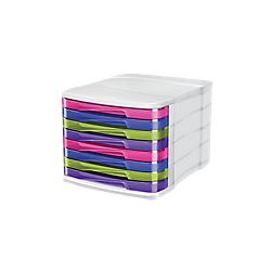 Module classement 8 tiroirs A4 CEP Happy Couleurs - Ass. translucide