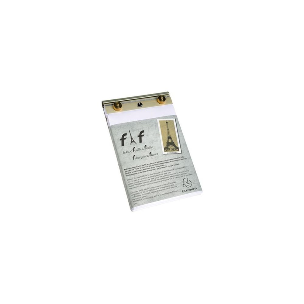 Bloc rechargeable à vis N°4 - EXACOMPTA - 13.5 x 21cm - Socle Alu