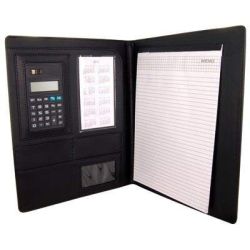 Porte Bloc Conférence avec calculatrice (pile founie) NOIR NSFP