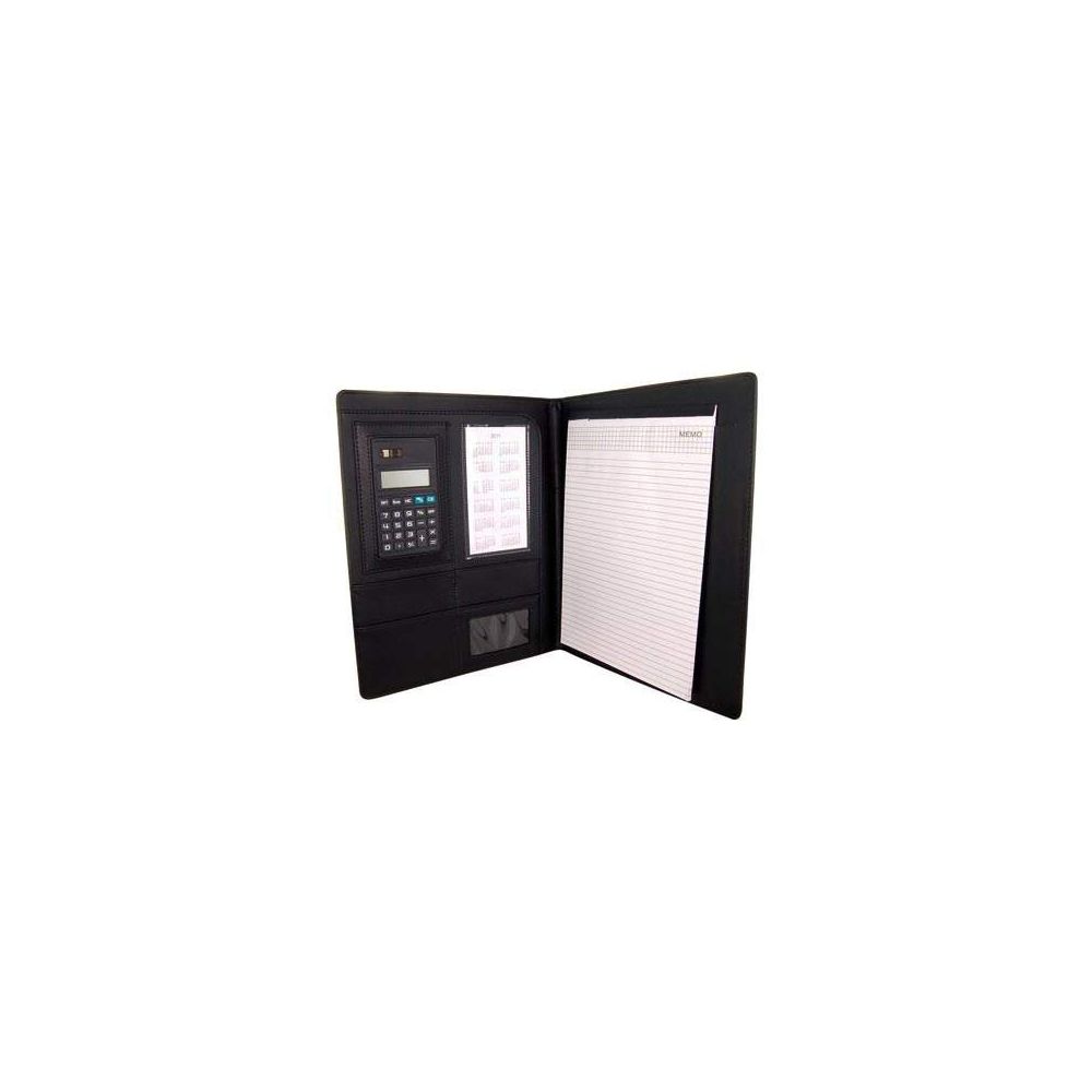 Porte Bloc Conférence avec calculatrice (pile founie) NOIR NSFP