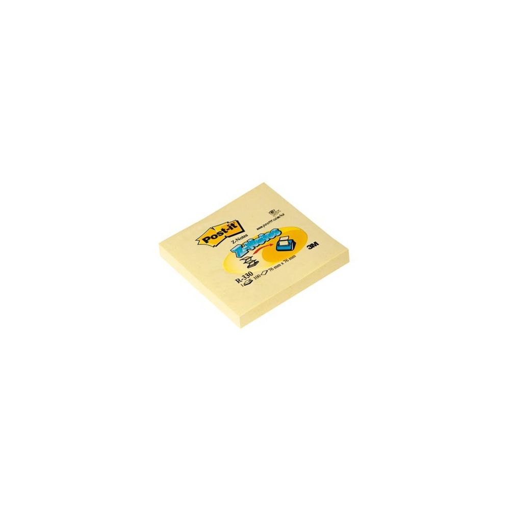 Bloc reposit. 76 x 127mm POST-IT - Z-Notes- 100 f. - JAUNE (unité)