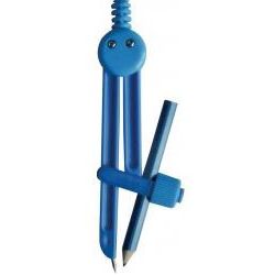 Compas à crayon - en plastique- Coul. assorties
