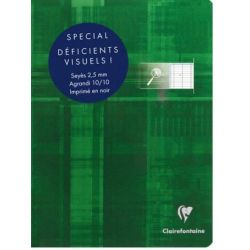 Cahier A4 2.5mm agrandis Séyès 96 p Piqûre 90gr CLAIREFONTAINE