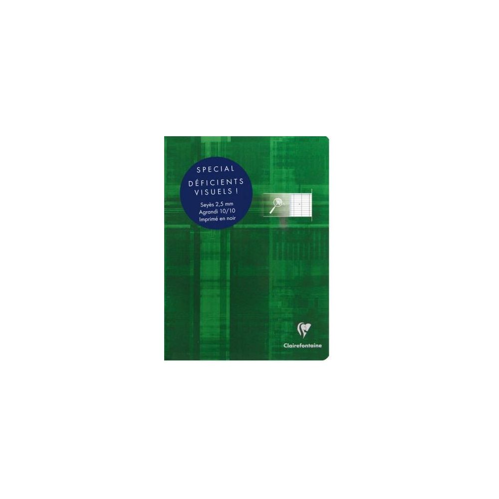 Cahier A4 2.5mm agrandis Séyès 96 p Piqûre 90gr CLAIREFONTAINE