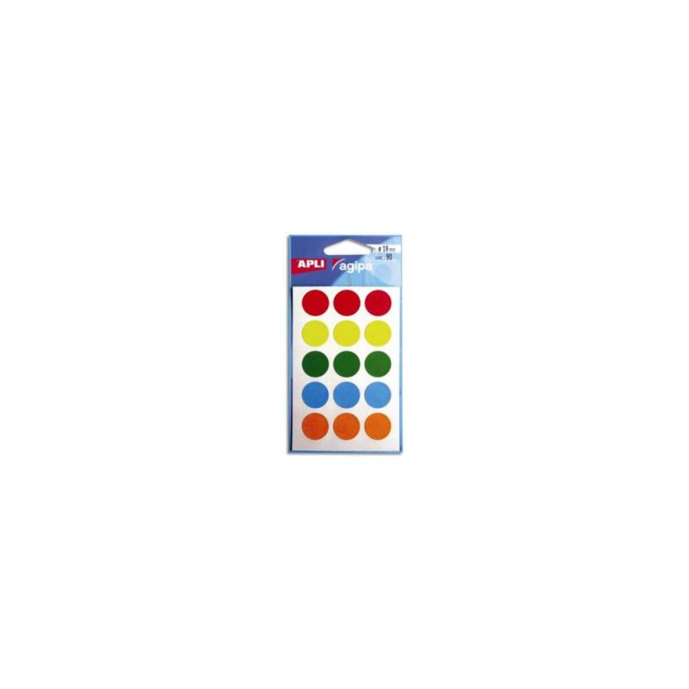 Pastilles signalisation - 19mm - Sachet de 90 - COULEURS ASSORTIES