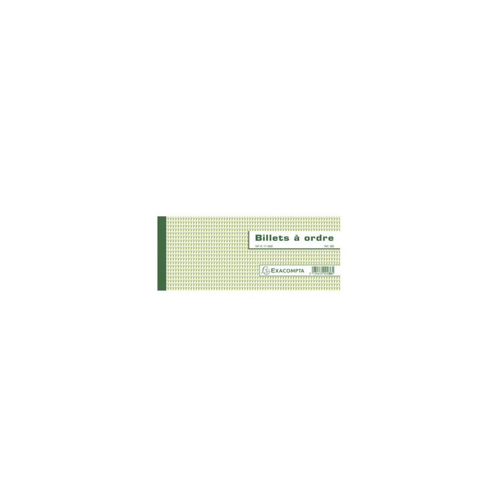 Carnet à souche BILLETS A ORDRE - 10 x 21cm - 50 feuillets