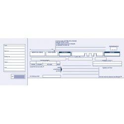 Carnet à souche TRAITES NORMALISEES - 27 x 10cm - 50 feuillets**