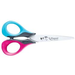 Ciseaux Ecolier MAPED Sensoft 3D Ann. souple Gaucher - Bt rond 13 cm